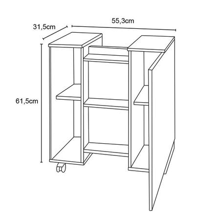 Imagem de Gabinete Gabinete para Banheiro Pequin Branco - Bechara