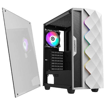 Gabinete Gamemax Diamond 3601-W ARGB Branco - Gabinete Gamer - Magazine  Luiza