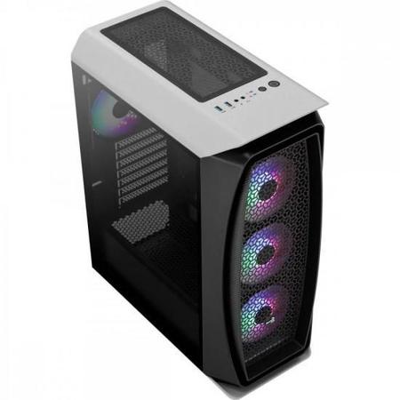 Imagem de Gabinete Gamer Aerocool One Frost Branco RGB Lateral Vidro