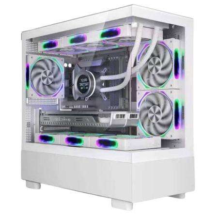 Imagem de Gabinete Gamer Bpc-k215 M-atx Branco C/ 6 Cooler Lateral de Vidro