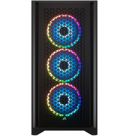 Imagem de Gabinete Gamer Corsair 4000D Airflow, Mid-Tower, ATX, Lateral em Vidro Temperado, Com FAN, Preto - CC-9011200-WW