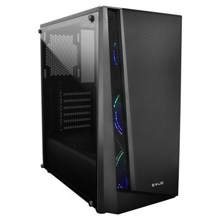 Imagem de Gabinete Gamer Evus Ev-G15 Atx Vidro Temperado Com 3 Fans