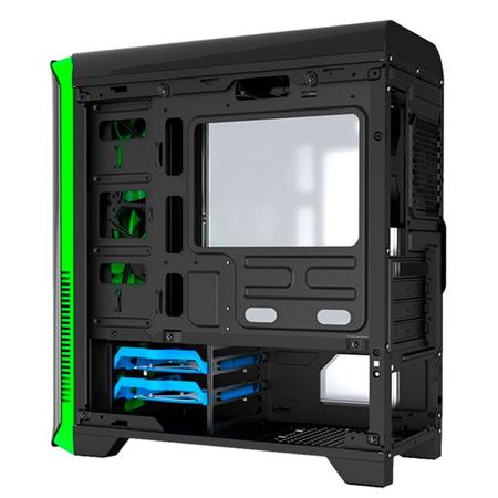 GABINETE GAMEMAX H602-WB 1 FAN VERDE - Styletec