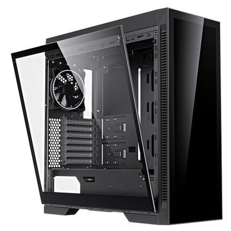 Olha que top que ficou o novo Gabinete Gamer Gamemax Infinit M908-TR RGB,  Mid Tower, 1 fan, vidro temperado, espelho infinito com iluminação Led  Rainbow.🤩😃, By MGinfo Informatica e Acessórios