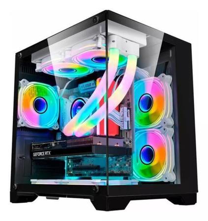 Imagem de Gabinete Gamer Gb1790 Hayom 4 Fans Rgb Micro-Atx Vidro Temp