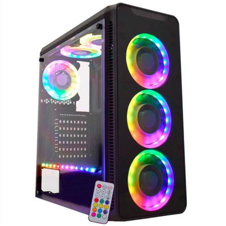 Gabinete Gamer Rainbow RGB USB 3.0 Lateral Vidro Frontal Infinity Gamemax, Magalu Empresas