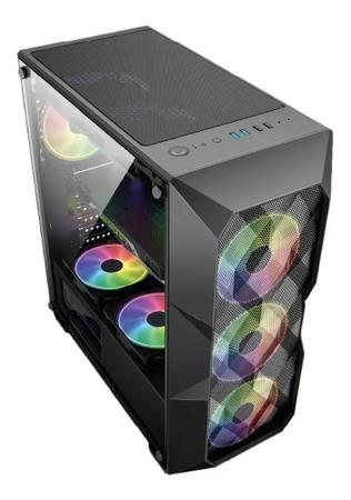 Imagem de Gabinete Gamer Lateral De Vidro Com 3 Fans RGB - Hayom GB-1710