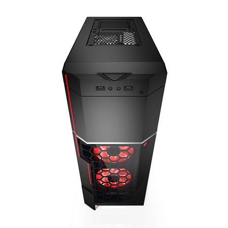 Imagem de Gabinete Gamer LED Vermelho ATX e Micro ATX Crimson 211 AZZA