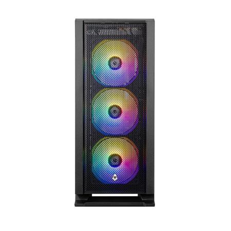 Imagem de Gabinete Gamer Mancer Narok, RGB, Mid-Tower, Lateral de Vidro, Com 3 Fans, Preto, MCR-NRK-RGB01