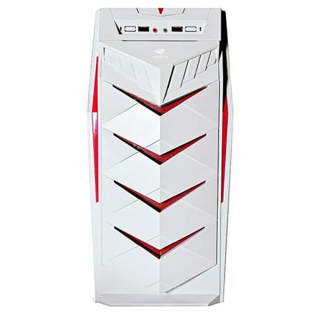 Imagem de Gabinete Gamer Mid Tower Sem Fonte Branco/Vermelho MT-G70WH C3TECH