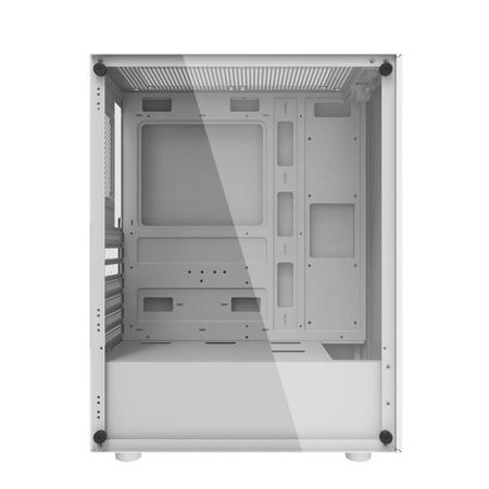 Imagem de Gabinete gamer motospeed hyrax, lateral vidro temperado, sem fan, hgb200w atx branco
