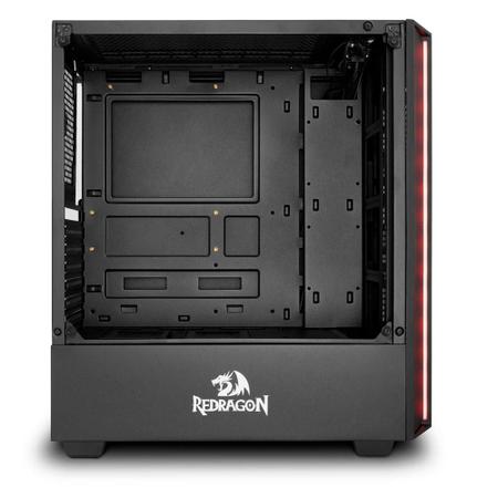 Imagem de Gabinete Gamer Redragon Grapple, Mid Tower, RGB, Lateral em Vidro, Preto - GC-607BK