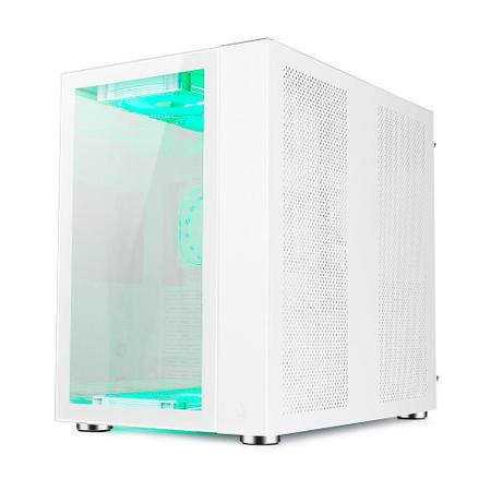 Imagem de Gabinete Gamer Rise Mode Galaxy Glass Standard White, Mid Tower, ATX, Lateral e Frontal em Vidro Temperado, 10x Cooler Fan ARGB, Branco - RM-GA-GGS...