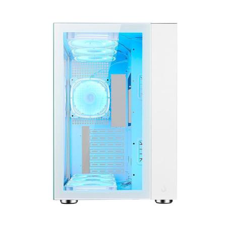 Imagem de Gabinete Gamer Rise Mode Galaxy Glass Standard White, Mid Tower, ATX, Lateral e Frontal em Vidro Temperado, 10x Cooler Fan ARGB, Branco - RM-GA-GGS...