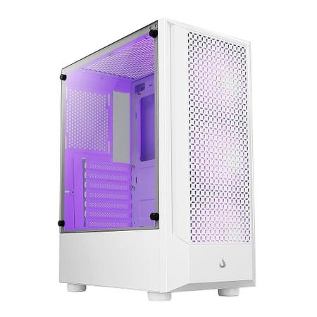 Imagem de Gabinete Gamer Rise Mode Wave White, Mid Tower, ARGB, ATX, 3 Cooler Fan ARGB, Branco - RM-WA-BW-ARGB