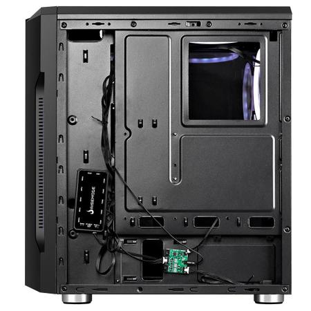 Imagem de Gabinete Gamer Rise Mode Z1 Glass, RGB, Lateral em Vidro Fumê, Preto - RM-Z01-01-FB