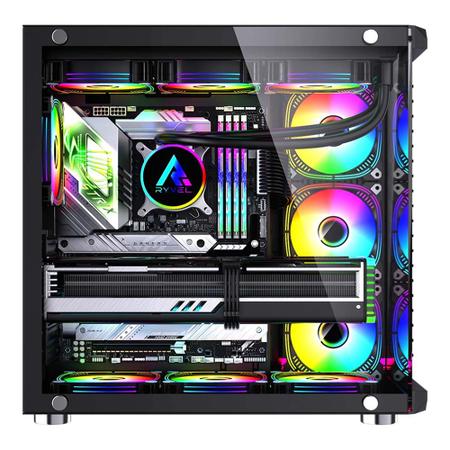 Imagem de Gabinete gamer ryvel cube black ry-gb-cb-bl