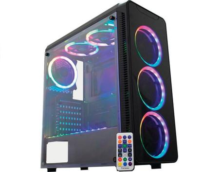 Gabinete Gamer K-Mex Infinity Streamer III CG-A2G8 - RGB ATX 3 FANs Preto -  Gabinete Gamer - Magazine Luiza