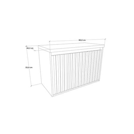 Imagem de Gabinete para Banheiro 80cm 2 Portas 1 Gaveta Alice Darabas Agardi