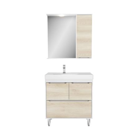 Imagem de Gabinete para Banheiro 80cm com Cuba e Espelheira com LED Eleganza Ozini