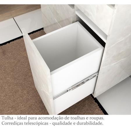 Imagem de Gabinete para Banheiro com Cuba Cora 80cm - Bosi - Reale/Branco