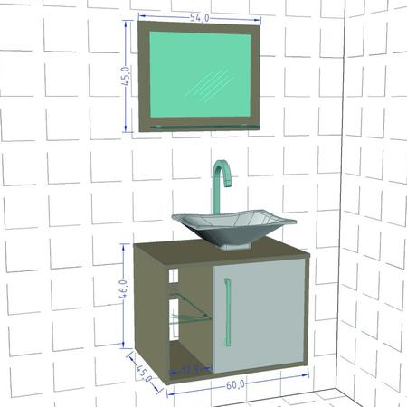 Imagem de Gabinete para Banheiro com Cuba e Espelheira Baden Móveis Bechara