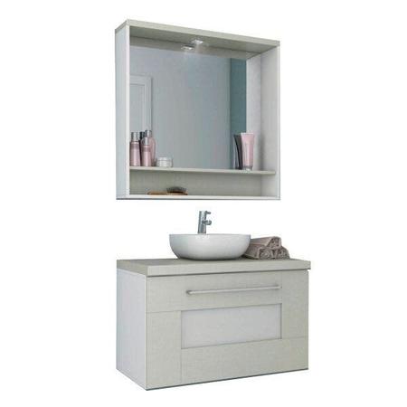 Imagem de Gabinete para Banheiro com Espelheira Verona Espresso Móveis