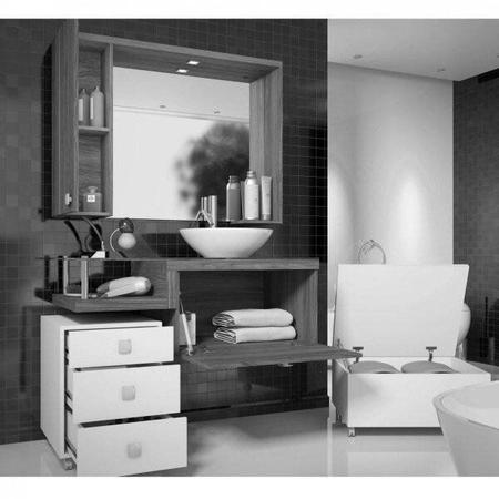 Imagem de Gabinete para Banheiro com Espelheira Vicenza sem Cuba Espresso Móveis