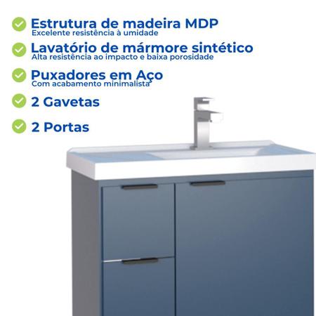 Imagem de Gabinete para Banheiro com Lavabo Pia Armário Balcão