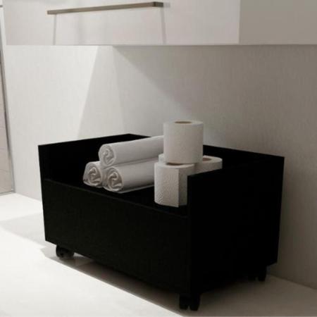Imagem de Gabinete para Banheiro com Rodinhas e Rodízios 60cm 