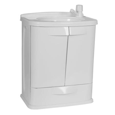 Imagem de Gabinete para Banheiro em Plástico com Lavatório Fit Astra sem Torneira Branco