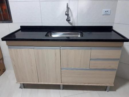 Gabinete para pia de cozinha 1,50m Michelangelo Cípres 100% MDF