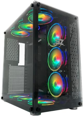 Imagem de Gabinete PC Gamer Storm-z Pure Lateral em Vidro Temperado 3 FANs RGB Controlador de RGB USB 3.0