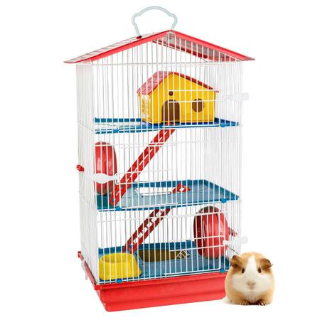 Imagem de Gaiola P/ Hamster Gerbil  3 Andares Completa Econômica
