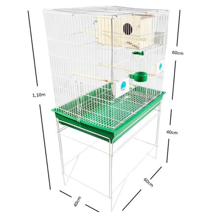 Imagem de Gaiola para Calopsitas Com base e Ninho - Branca