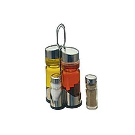 Galheteiro 4 Peças com Suporte Cromado Ref. 2070 - Rojemac Imagem de Galheteiro 4 Peças com Suporte Cromado Ref. 2070