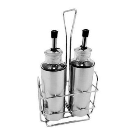 Galheteiro De Inox Com Suporte 02 Peças - Kit Girl Imagem de Galheteiro De Inox Com Suporte 02 Peças - Kit Girl