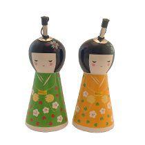 Galheteiro em formato de KokeshI - Wincy Casa Imagem de Galheteiro em formato de KokeshI