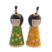 Galheteiro em formato de KokeshI - Wincy Casa Imagem de Galheteiro em formato de KokeshI