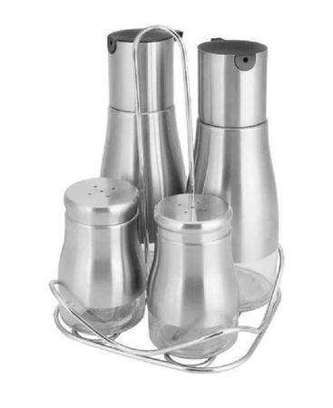 Galheteiro kit com 4 peças com suporte - Uny Home Imagem de Galheteiro kit com 4 peças com suporte - Uny Home