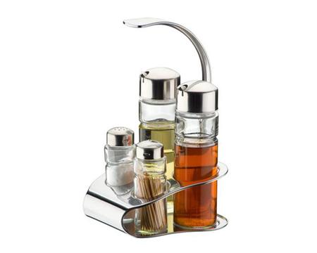 Galheteiro Tramontina Utility Aço Inox 5 Peças Imagem de Galheteiro Tramontina Utility Aço Inox 5 Peças
