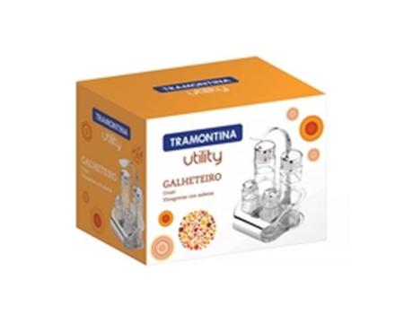 Galheteiro Tramontina Utility Aço Inox 5 Peças Imagem de Galheteiro Tramontina Utility Aço Inox 5 Peças