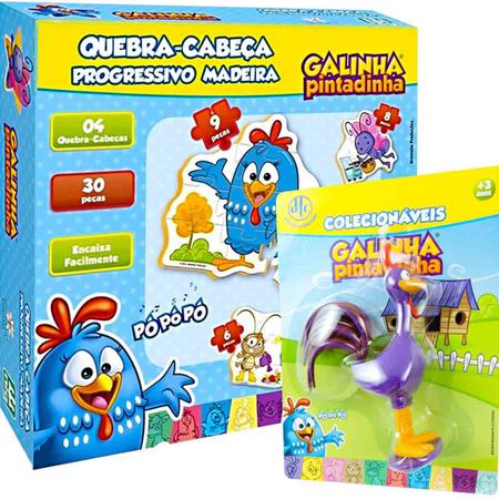 Quebra-Cabeça + Jogo da Memória - Galinha Pintadinha - Elka - MP Brinquedos