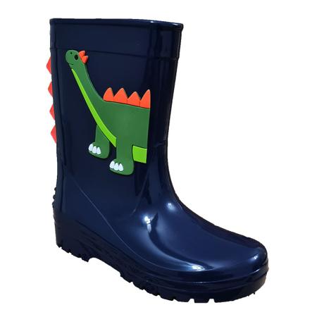 Galocha Bota Coturno Infantil LueLua Dinossauro Chuva Tam 25 ao 32