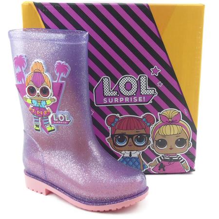 Galocha Infantil Feminina Transparente Bota de Chuva Menina Impermeável LOL  Grendene na cor Rosa/Lilas Gliter - Galocha Infantil - Magazine Luiza