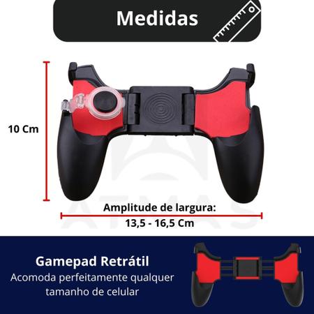 Gamepad Suporte Controle Joystick Celular Jogos Free Fire - MB - Controle  para Celular - Magazine Luiza