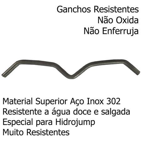 Imagem de Gancho Bigode Jump HidroJump  Inox 13,5 cm Reforçado Academia