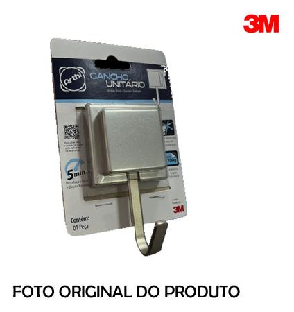 Imagem de Gancho Toalha Piatina Cromo Fosco 3M - Arthi 3345