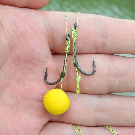 Imagem de Ganchos de Peixe Micro Farpados - 15 Peças com Haste Longa - Aço Carbono Revestido em PTFE