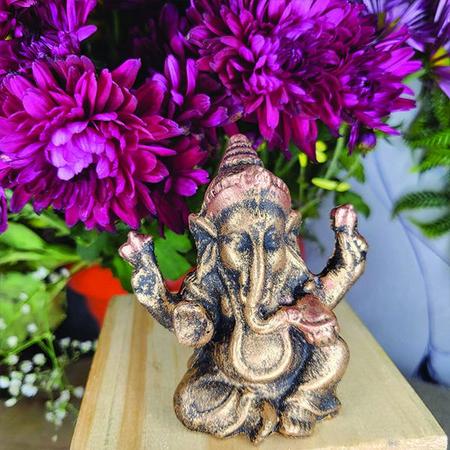 Imagem de Ganesha Mini Bronzeado Ganeshinha 6Cm 14039